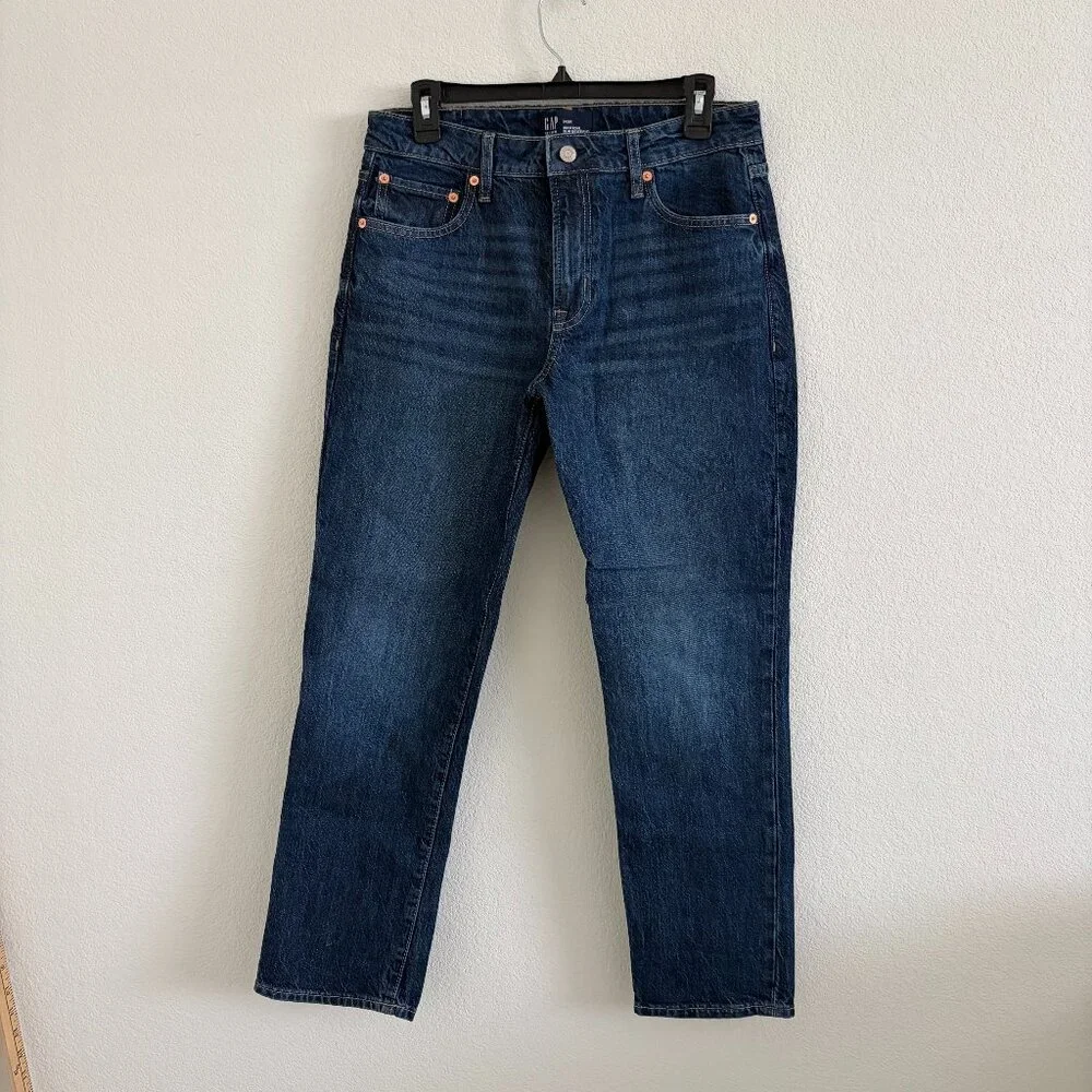 GAP Jean- Universal Slim Boyfriend Womens Size 6/28R Dark Wash Denim High-Rise